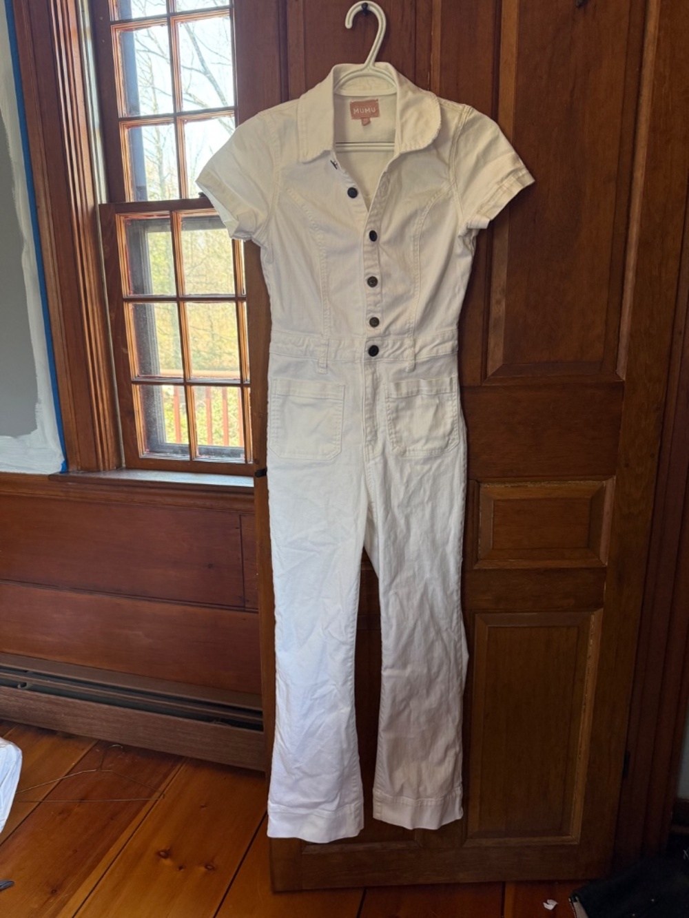 Show Me Your Mumu White Everhart Cropped Jumpsuit XS - Picture 3 of 5
